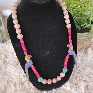 Colorful Parrot Beaded Necklace